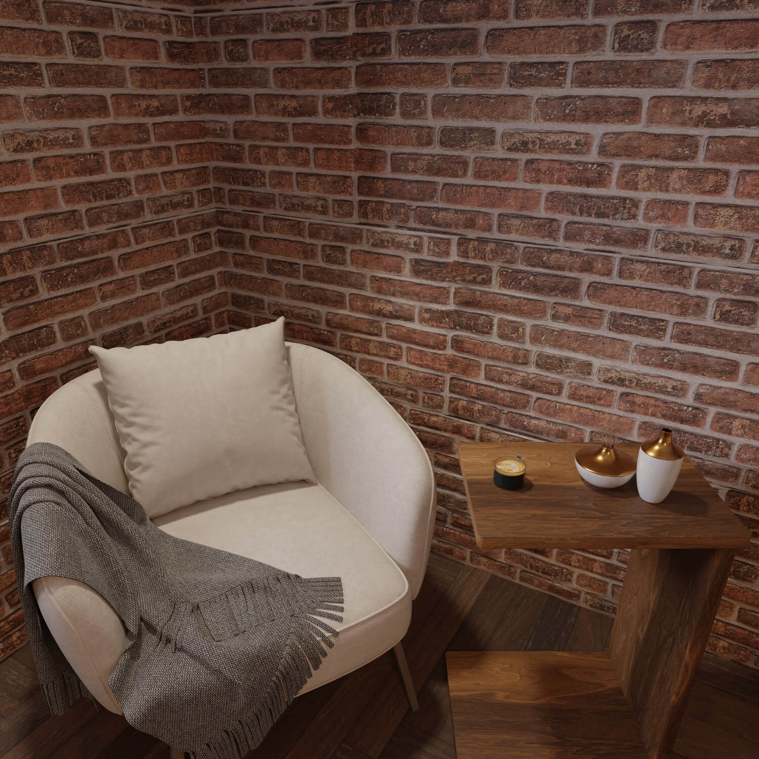 Vermilion 3D Faux Brick Wall Panel – Decorative Styrofoam Brick Effect