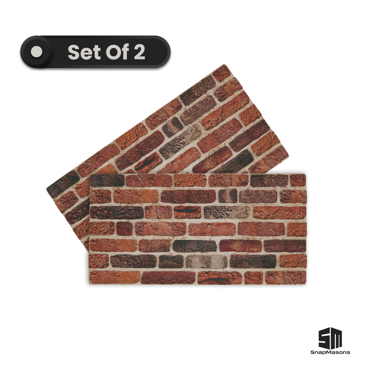 Realistic red brick look styrofoam 3D wall panel for living room