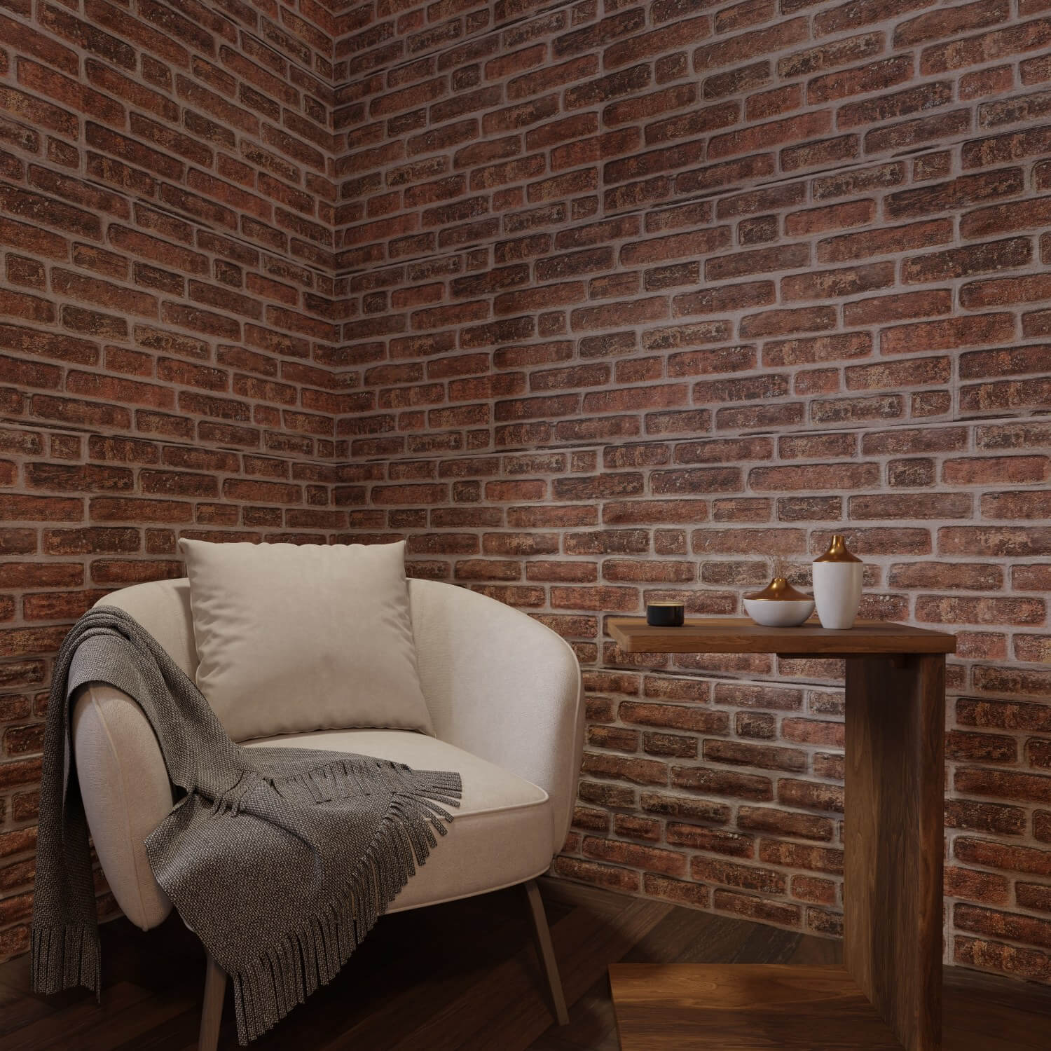 Vermilion 3D Faux Brick Wall Panel – Decorative Styrofoam Brick Effect