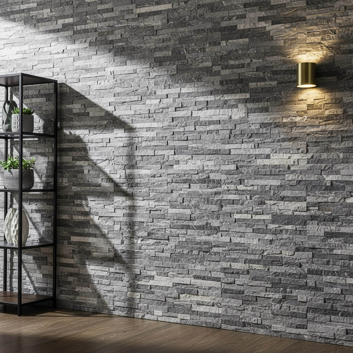 Graphite 3D Faux Stone Wall Panel – Decorative Styrofoam Stone Effect