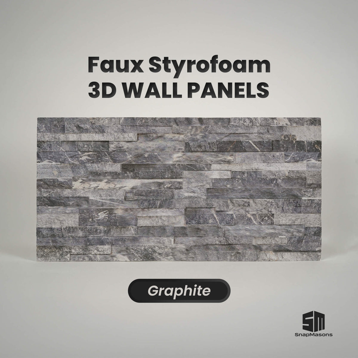 Graphite 3D Faux Stone Wall Panel – Decorative Styrofoam Stone Effect