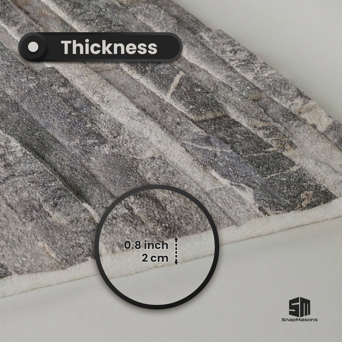 Lightweight 3D faux stacked stone wall covering panel made of styrofoam