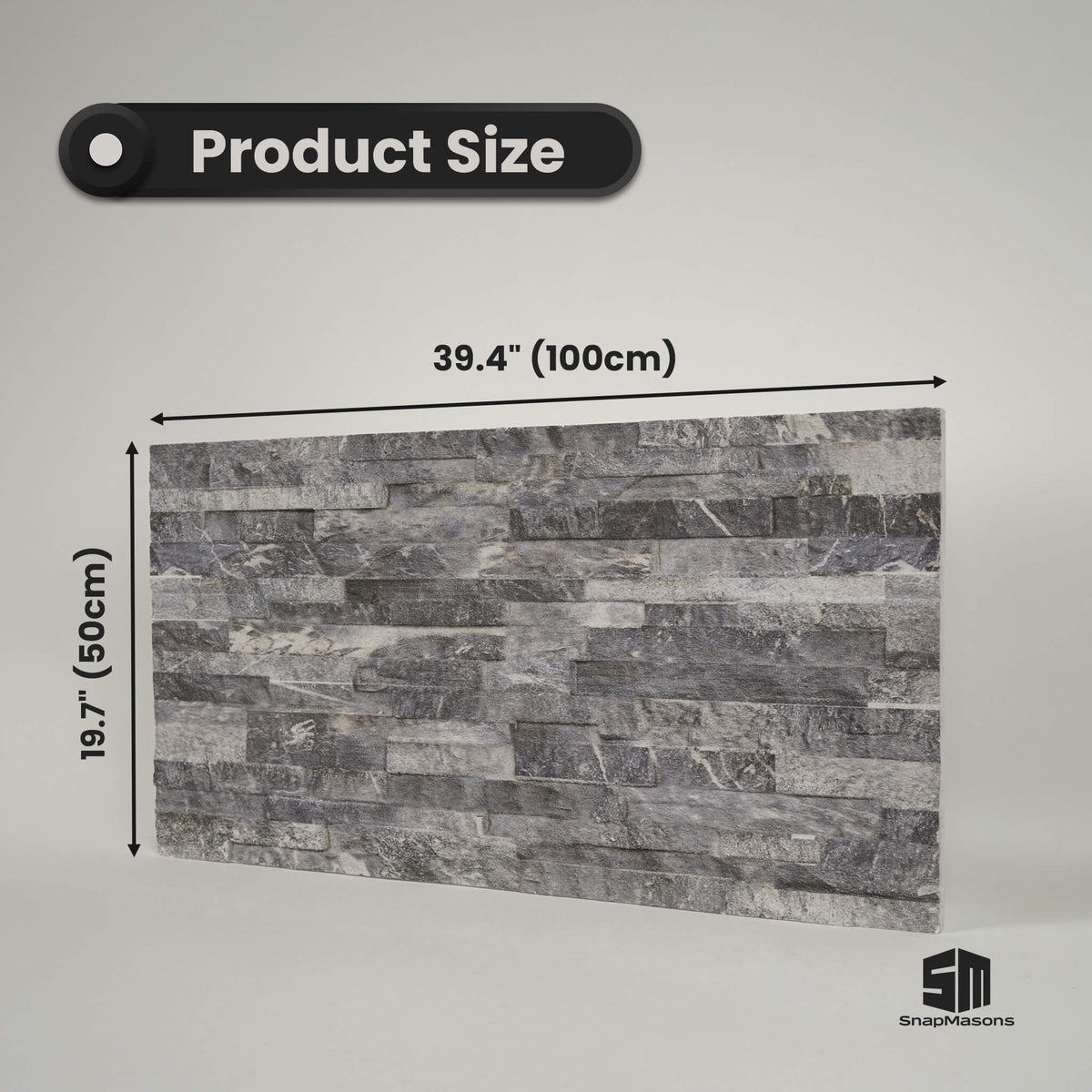 Textured faux ledger stone styrofoam wall panel for feature walls