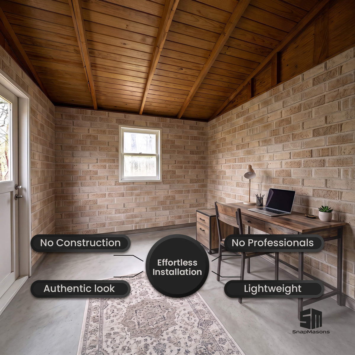 Insulated faux stone styrofoam wall panel for interior design