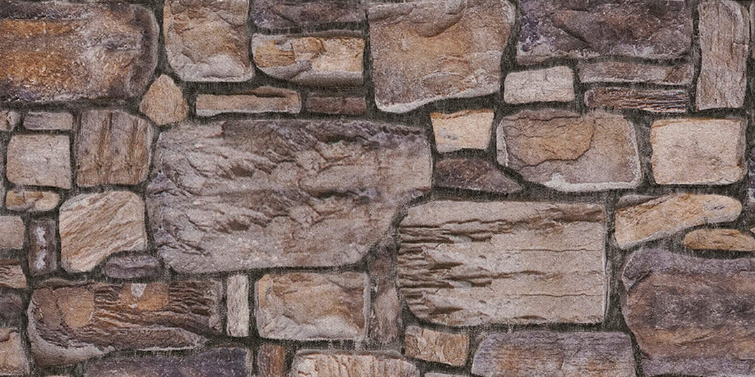 Slate 3D faux stone styrofoam wall panel with realistic multi-tone rock texture