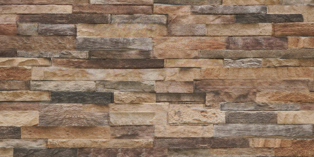 Terrastone 3D faux stacked stone styrofoam wall panel for rustic interior decor