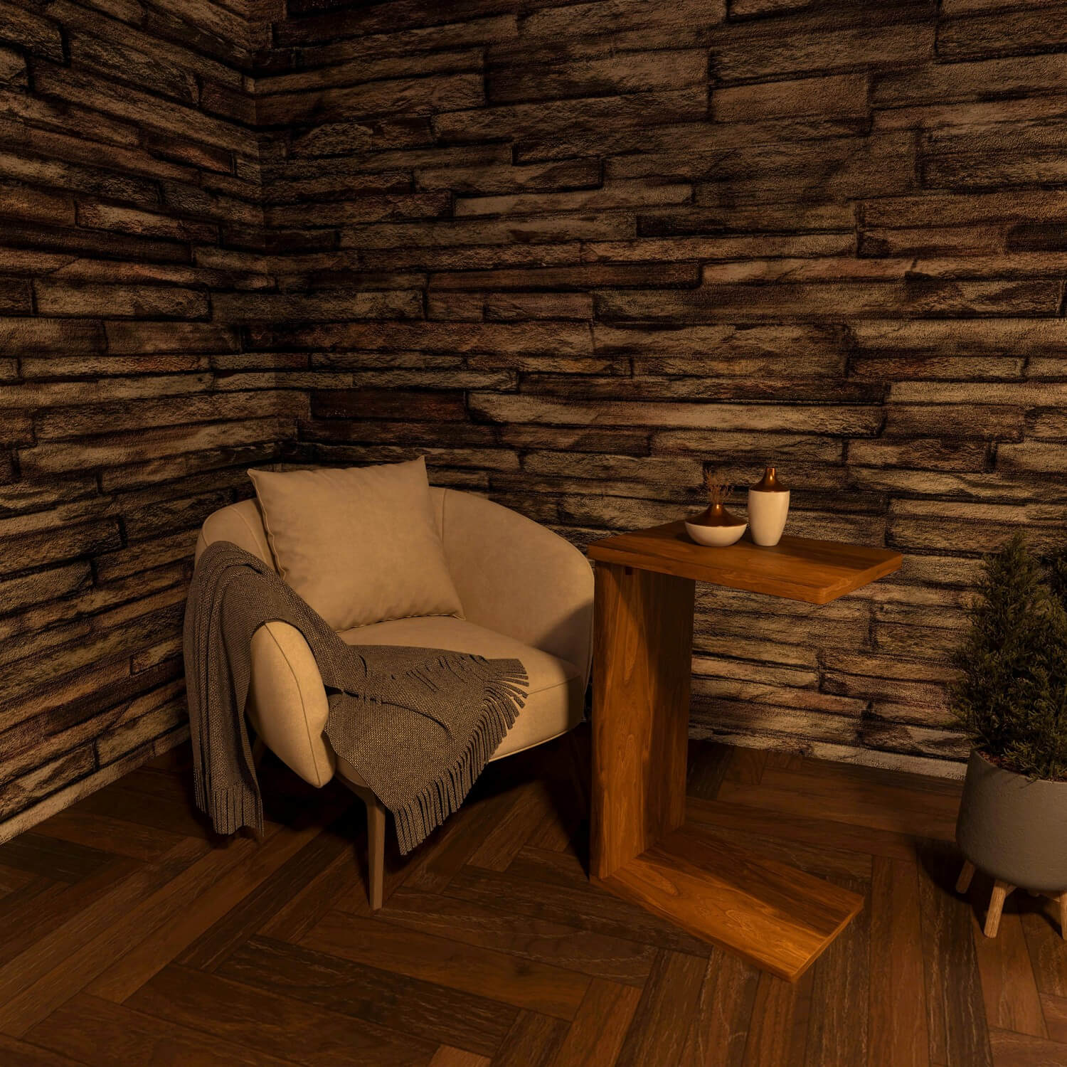 Gemstone 3D Faux Stone Wall Panel – Decorative Styrofoam Stone Effect