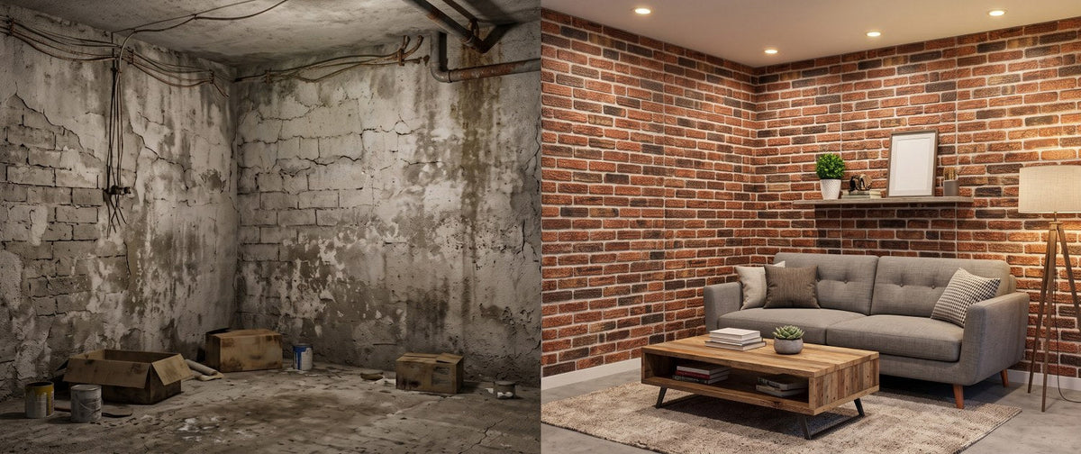 How to Cover Ugly, Damp Basement Walls Without Spending Thousands