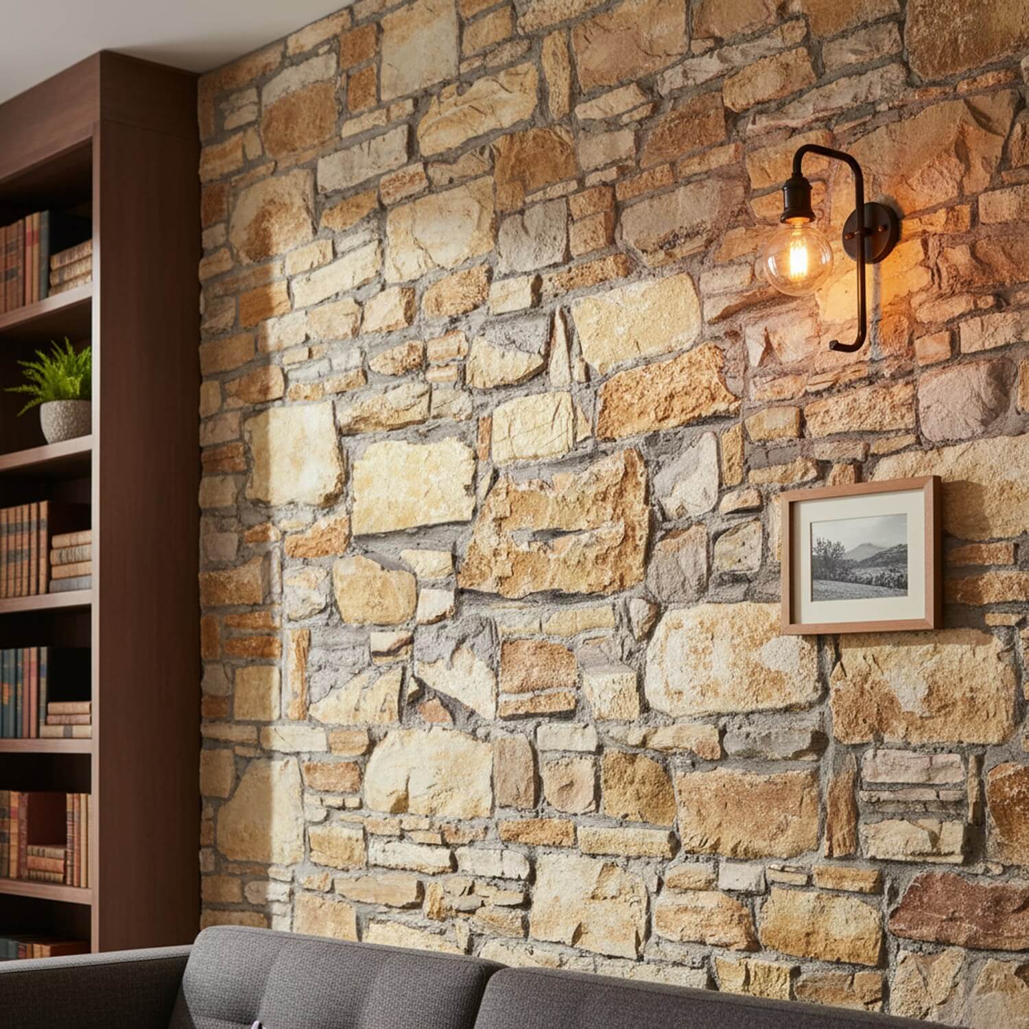 Rustic 3D Faux Stone Wall Panel – Decorative Styrofoam Stone Effect