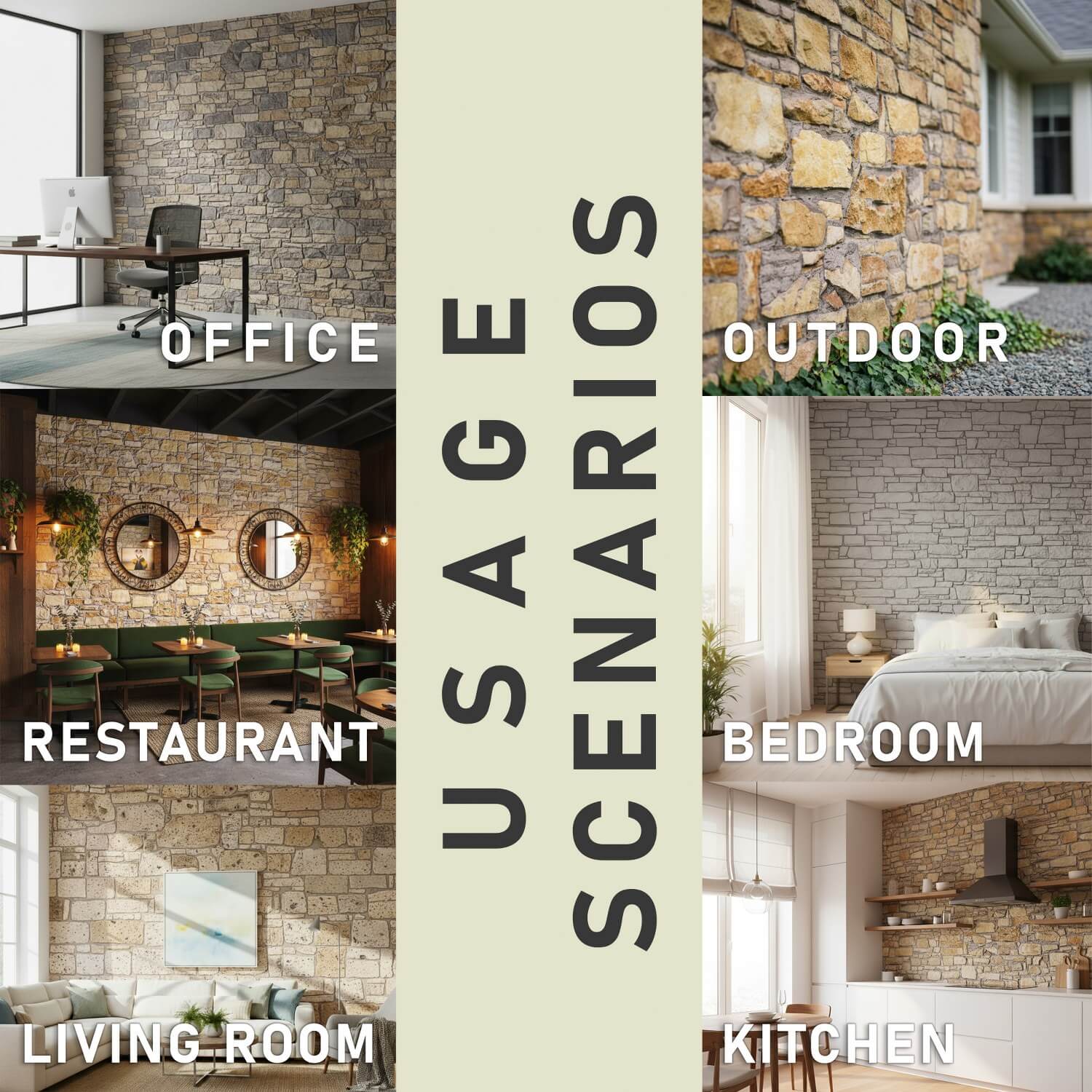 Travertine 3D Faux Stone Wall Panel – Decorative Styrofoam Stone Effect