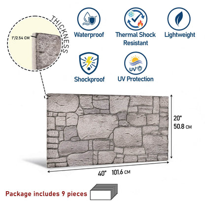 Limestone 3D Faux Stone Wall Panel – Decorative Styrofoam Stone Effect