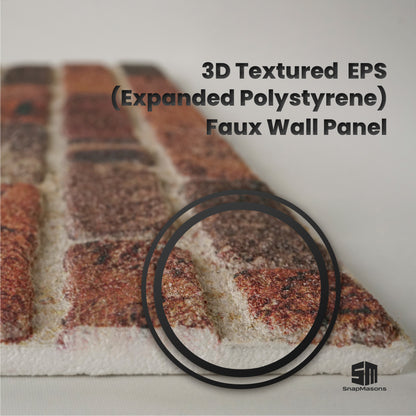 Babylon rustic faux brick styrofoam panel for accent walls