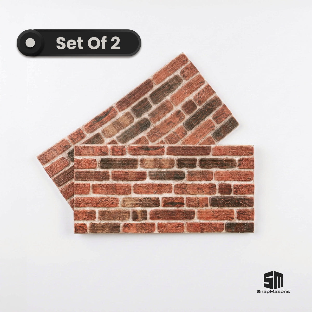 Realistic red brick look styrofoam 3D wall panel for living room