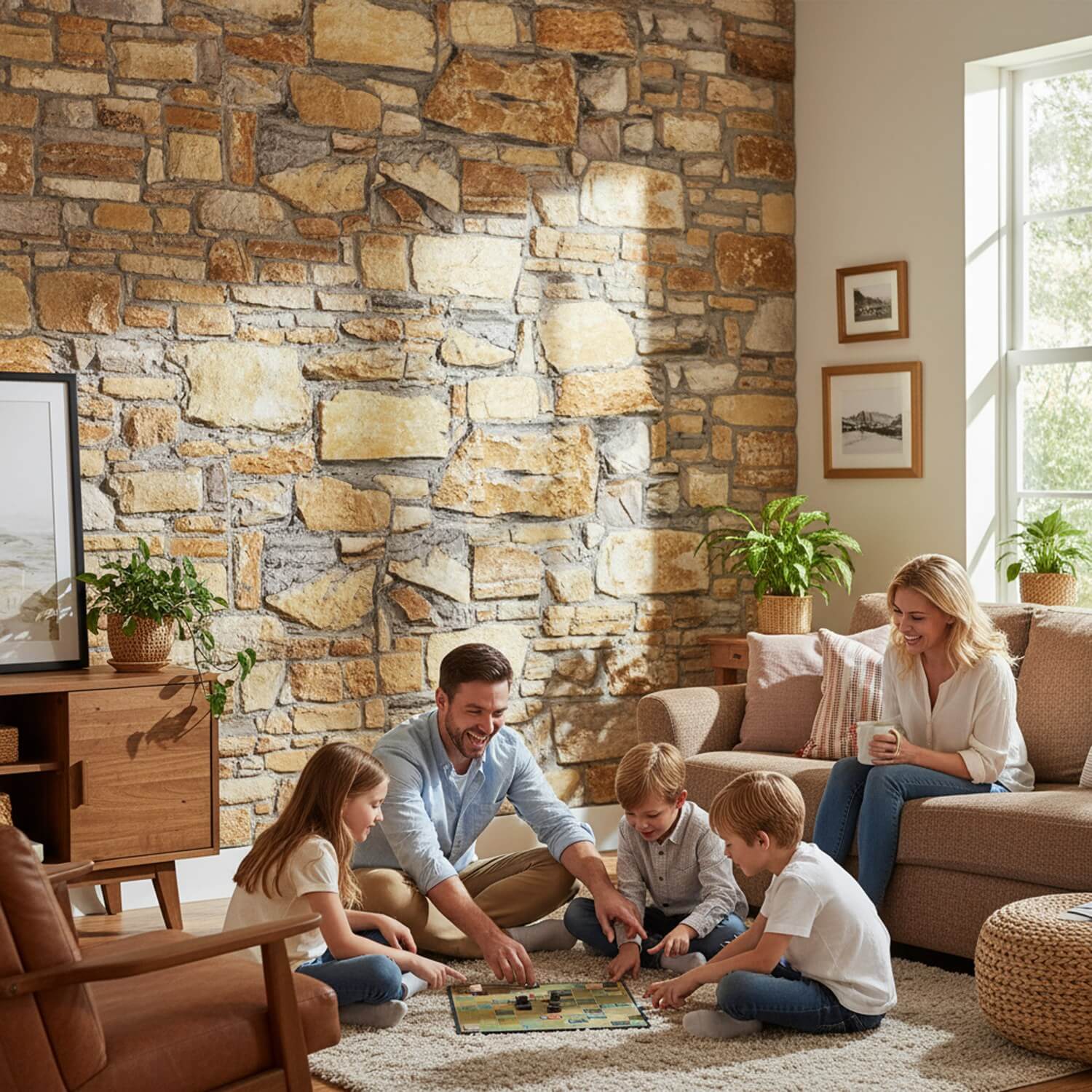 Rustic 3D Faux Stone Wall Panel – Decorative Styrofoam Stone Effect