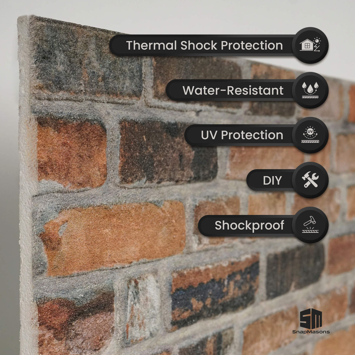 Decorative Earthcore faux brick styrofoam panel for home interiors