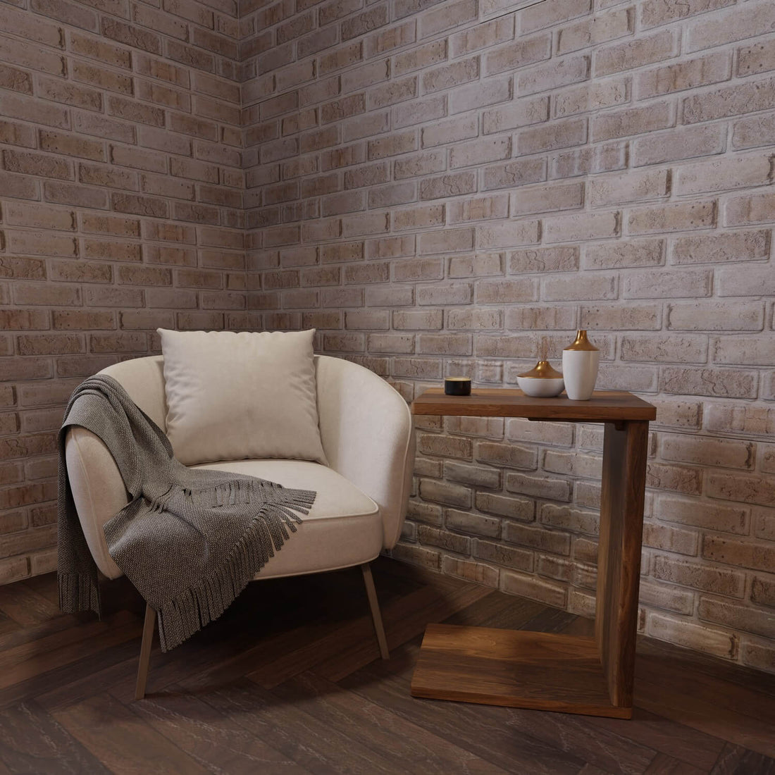 Sandstone 3D Faux Brick Wall Panel – Decorative Styrofoam Brick Effect