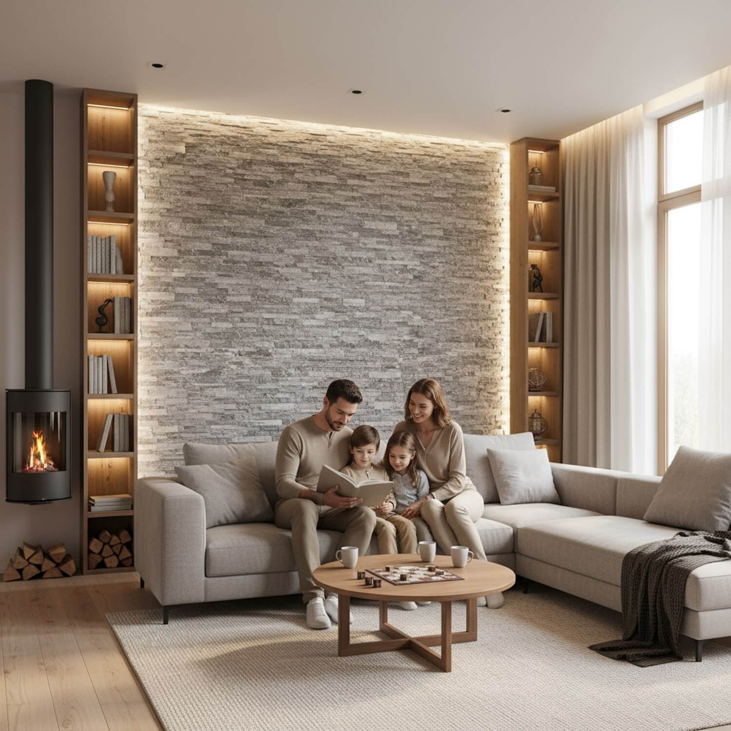 Graphite 3D Faux Stone Wall Panel – Decorative Styrofoam Stone Effect