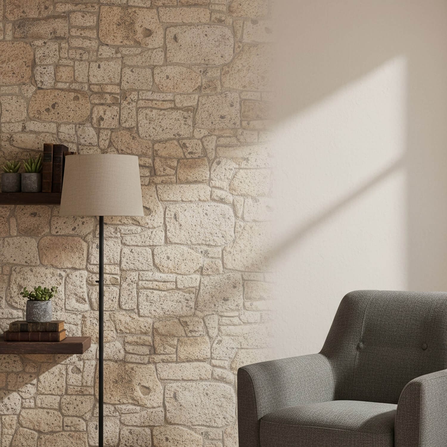 Travertine 3D Faux Stone Wall Panel – Decorative Styrofoam Stone Effect