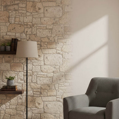 Travertine 3D Faux Stone Wall Panel – Decorative Styrofoam Stone Effect