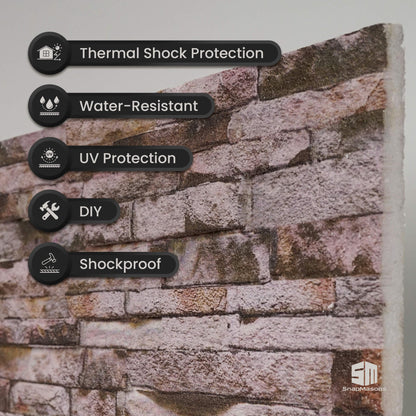 Realistic stone ledge effect styrofoam 3D wall panel for DIY decor projects