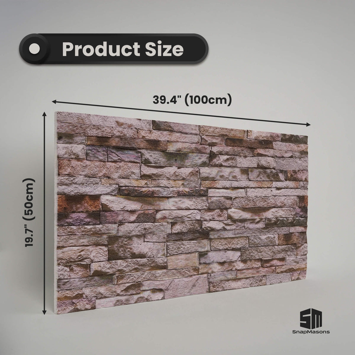 Gemstone earth-toned stone veneer styrofoam panel for interior wall renovation
