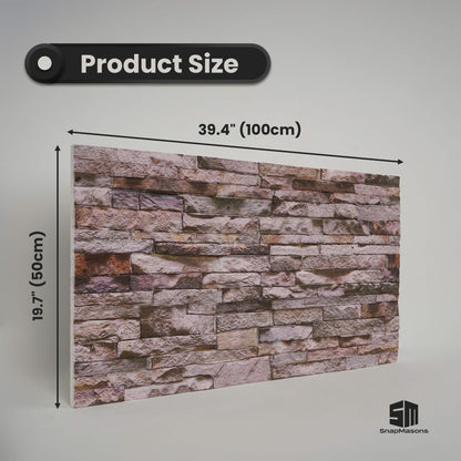 Gemstone earth-toned stone veneer styrofoam panel for interior wall renovation