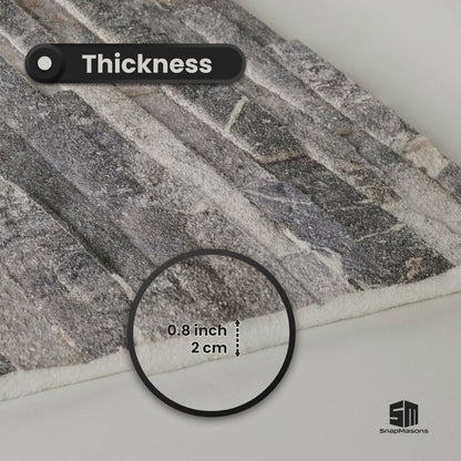 Lightweight 3D faux stacked stone wall covering panel made of styrofoam