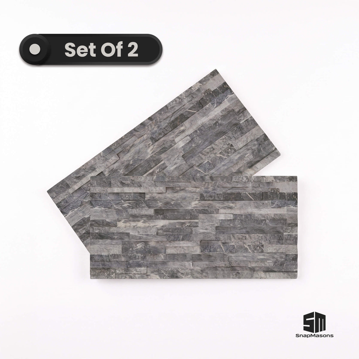 Realistic slate stone effect styrofoam 3D wall panel for living room