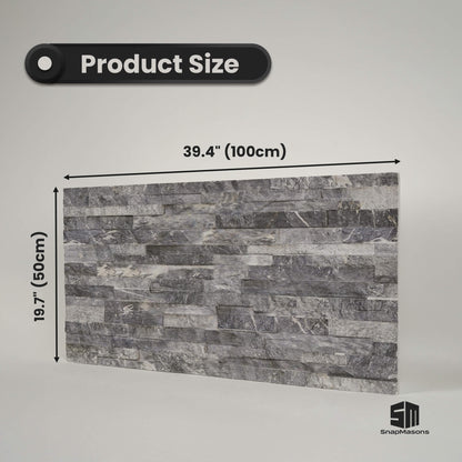 Textured faux ledger stone styrofoam wall panel for feature walls