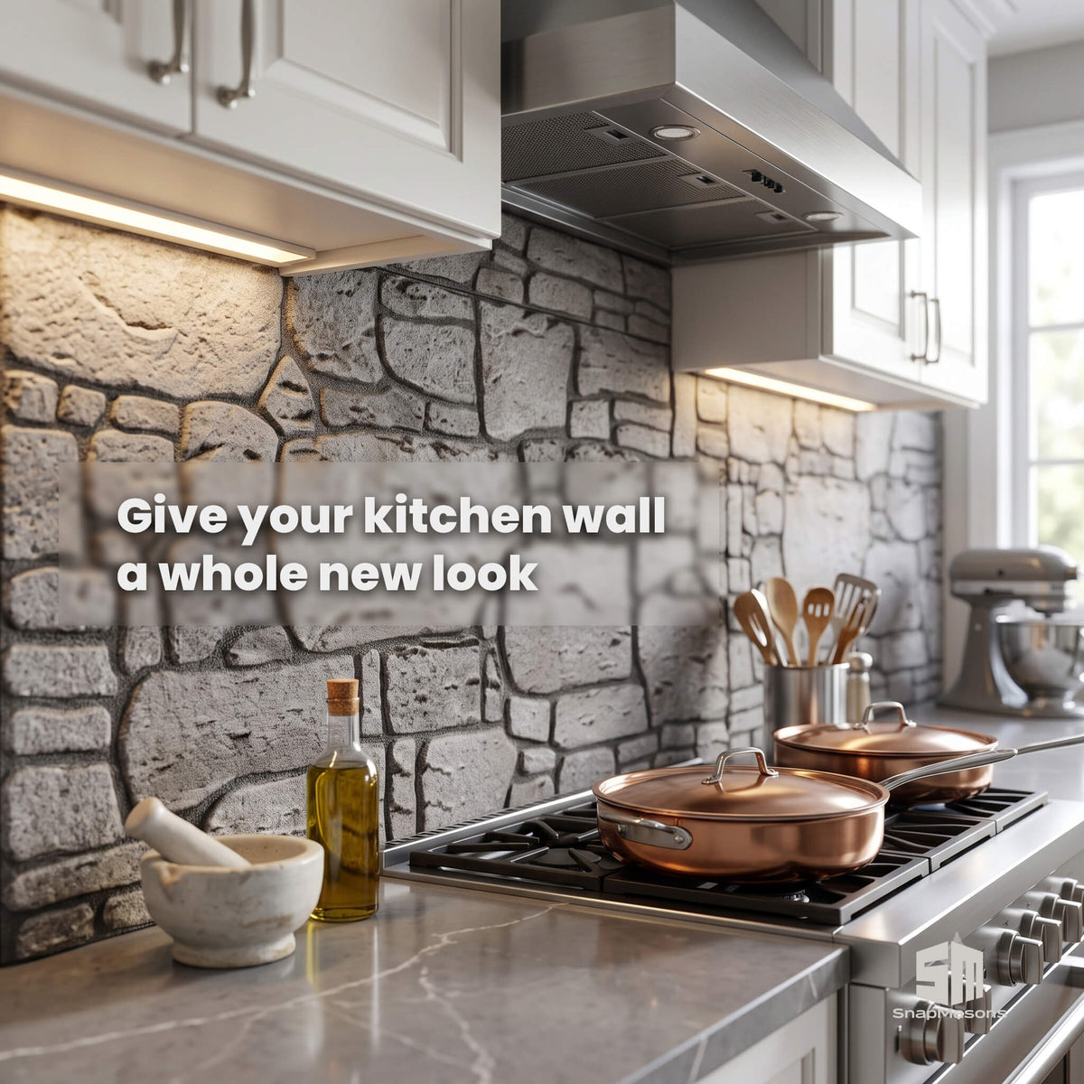 Textured faux stone styrofoam wall paneling for modern feature walls