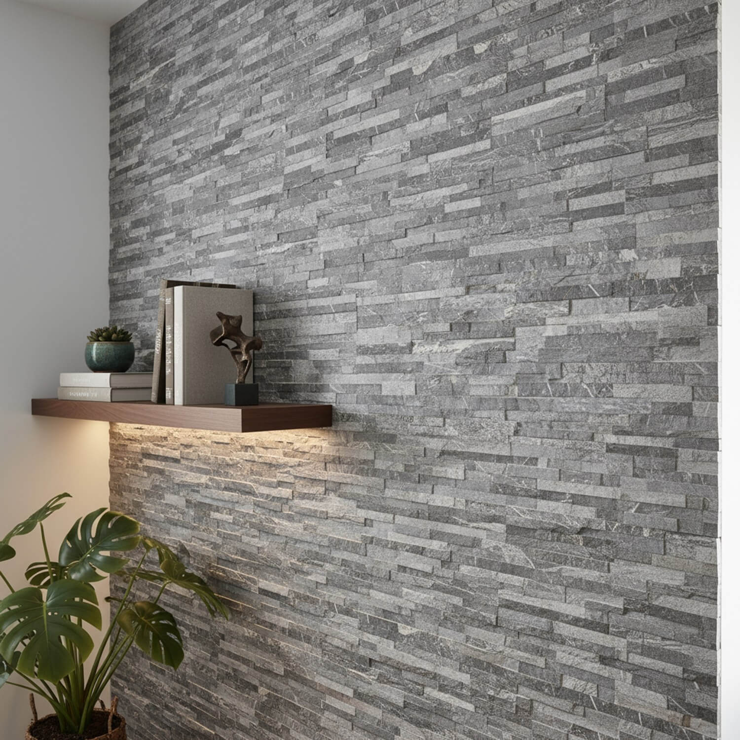 Graphite 3D Faux Stone Wall Panel – Decorative Styrofoam Stone Effect