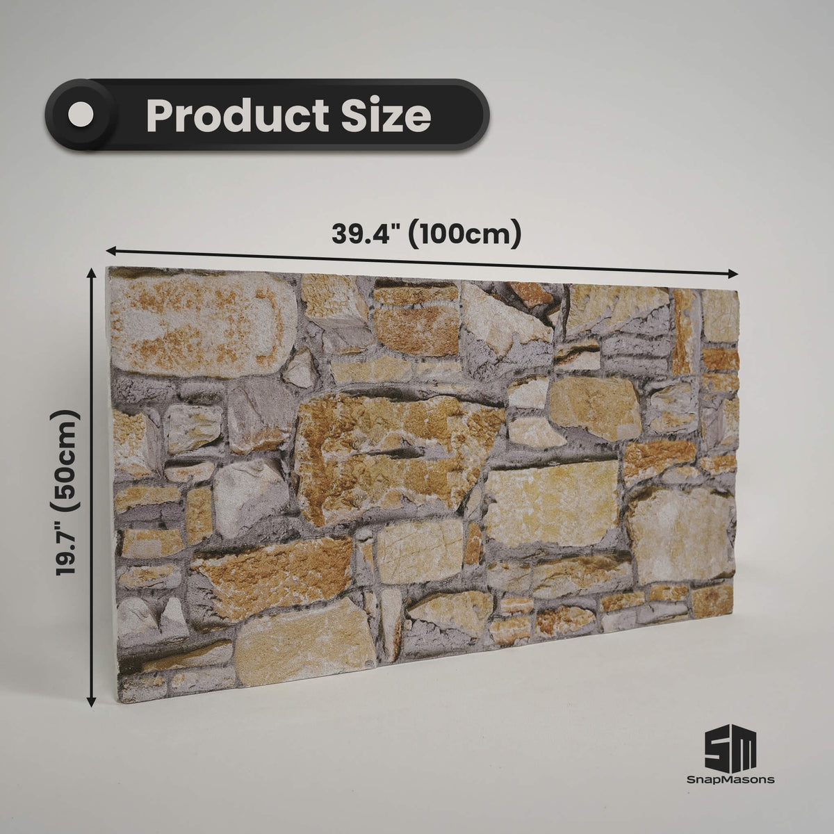 Rustic natural stone look styrofoam panel for interior wall renovation