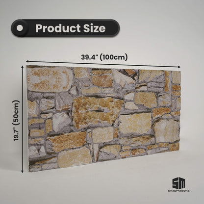 Rustic natural stone look styrofoam panel for interior wall renovation