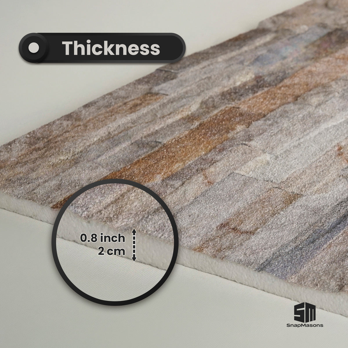 Decorative Sable faux stone styrofoam panel for home interiors
