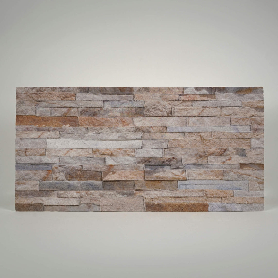 Sable 3D faux stacked stone styrofoam wall panel for rustic interior decor