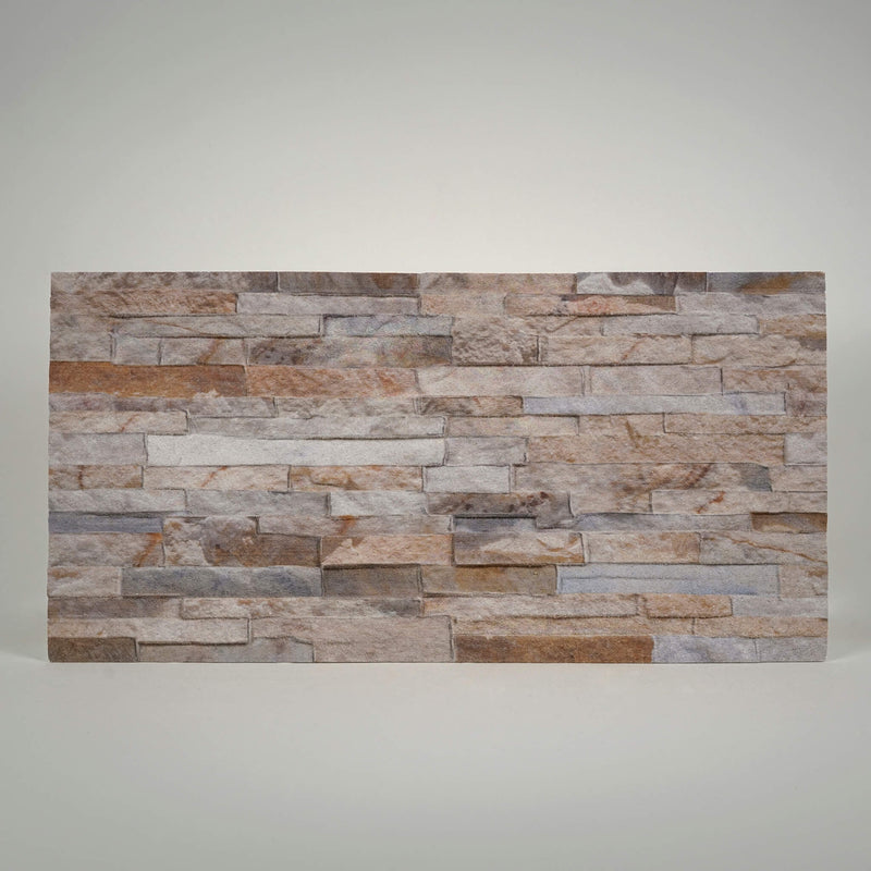 Sable 3D faux stacked stone styrofoam wall panel for rustic interior decor