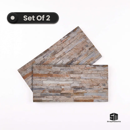Easy to install 3D faux stone ledger styrofoam wall paneling