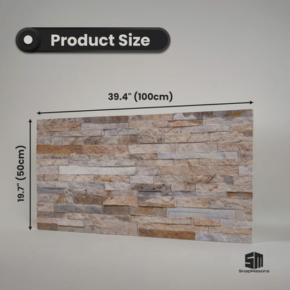 Sable rustic stone veneer styrofoam panel for interior wall renovation