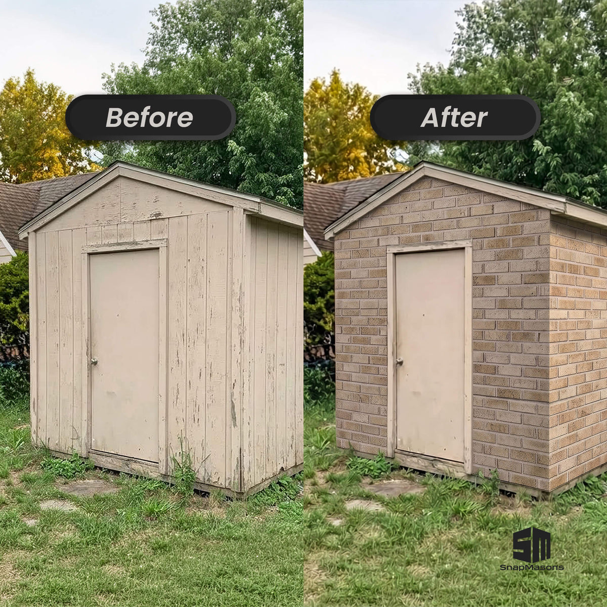 Sandstone faux brick 3D styrofoam wall cover for DIY projects