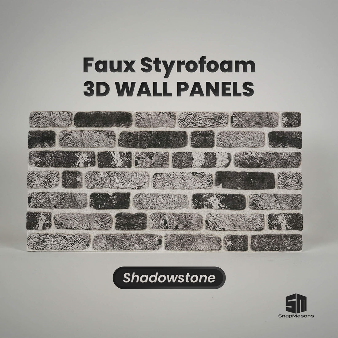 Shadowstone 3D faux brick styrofoam wall panel for rustic interior decor