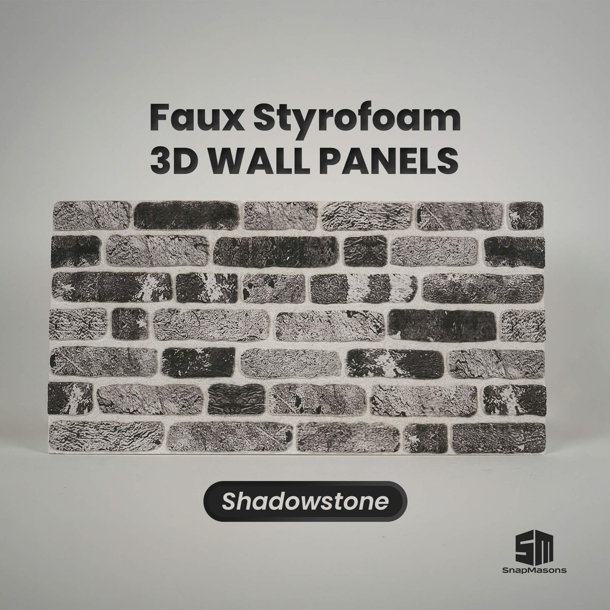 Shadowstone 3D faux brick styrofoam wall panel for rustic interior decor