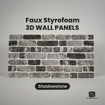 Shadowstone 3D faux brick styrofoam wall panel for rustic interior decor