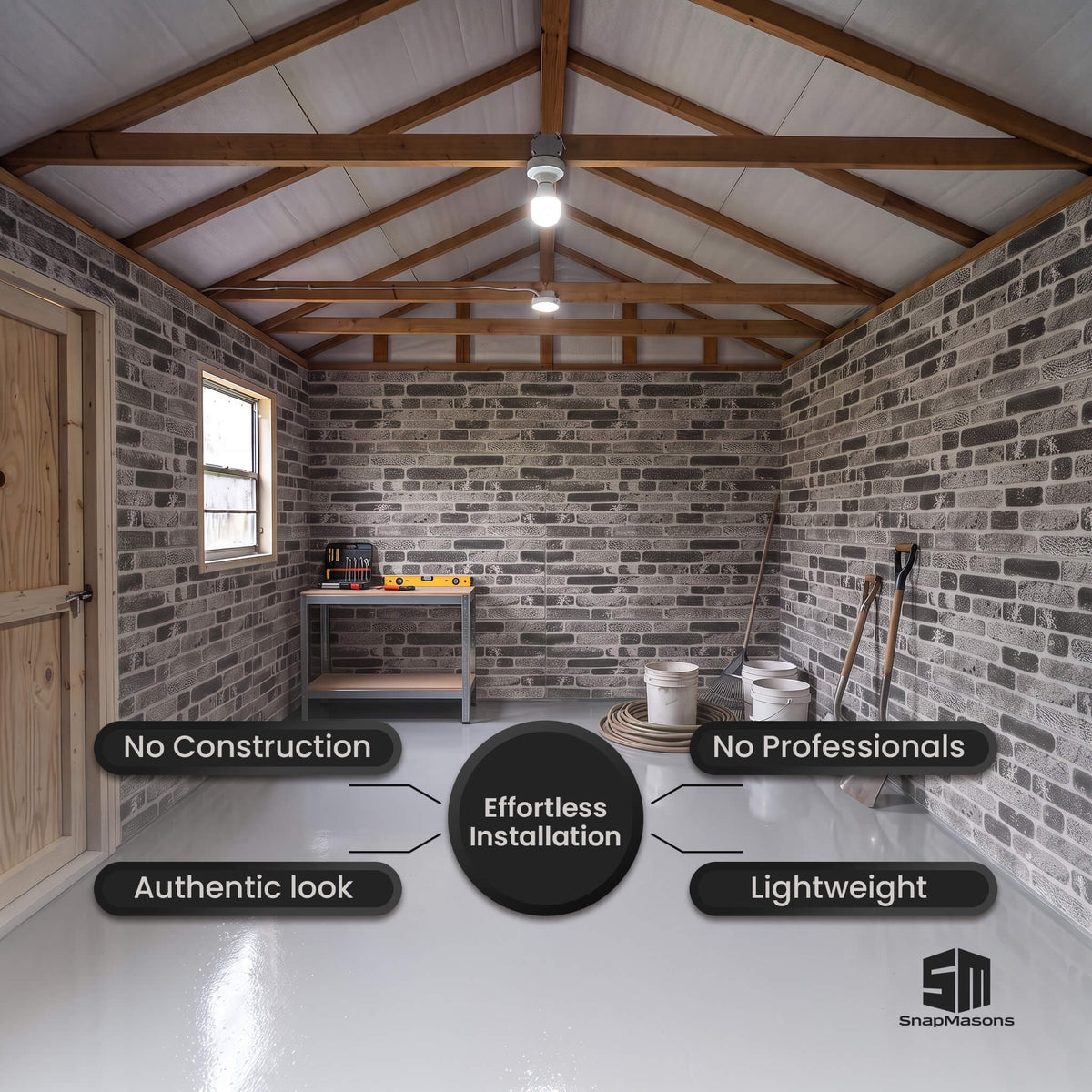 Insulated faux stone styrofoam wall panel for interior design