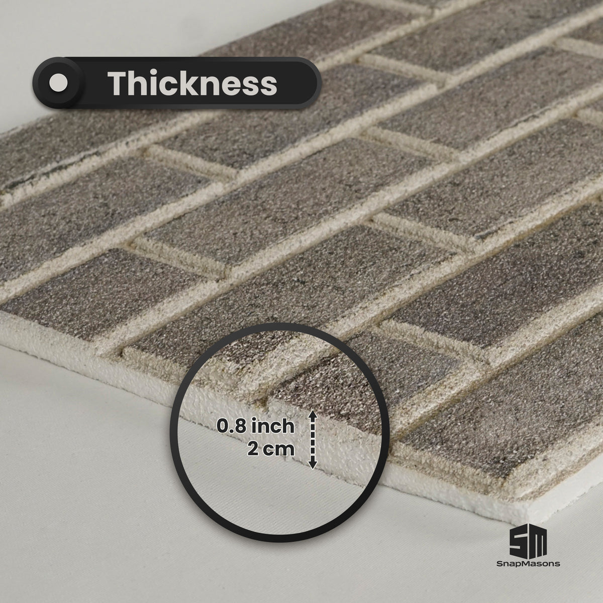 Lightweight 3D faux brick wall covering panel made of styrofoam