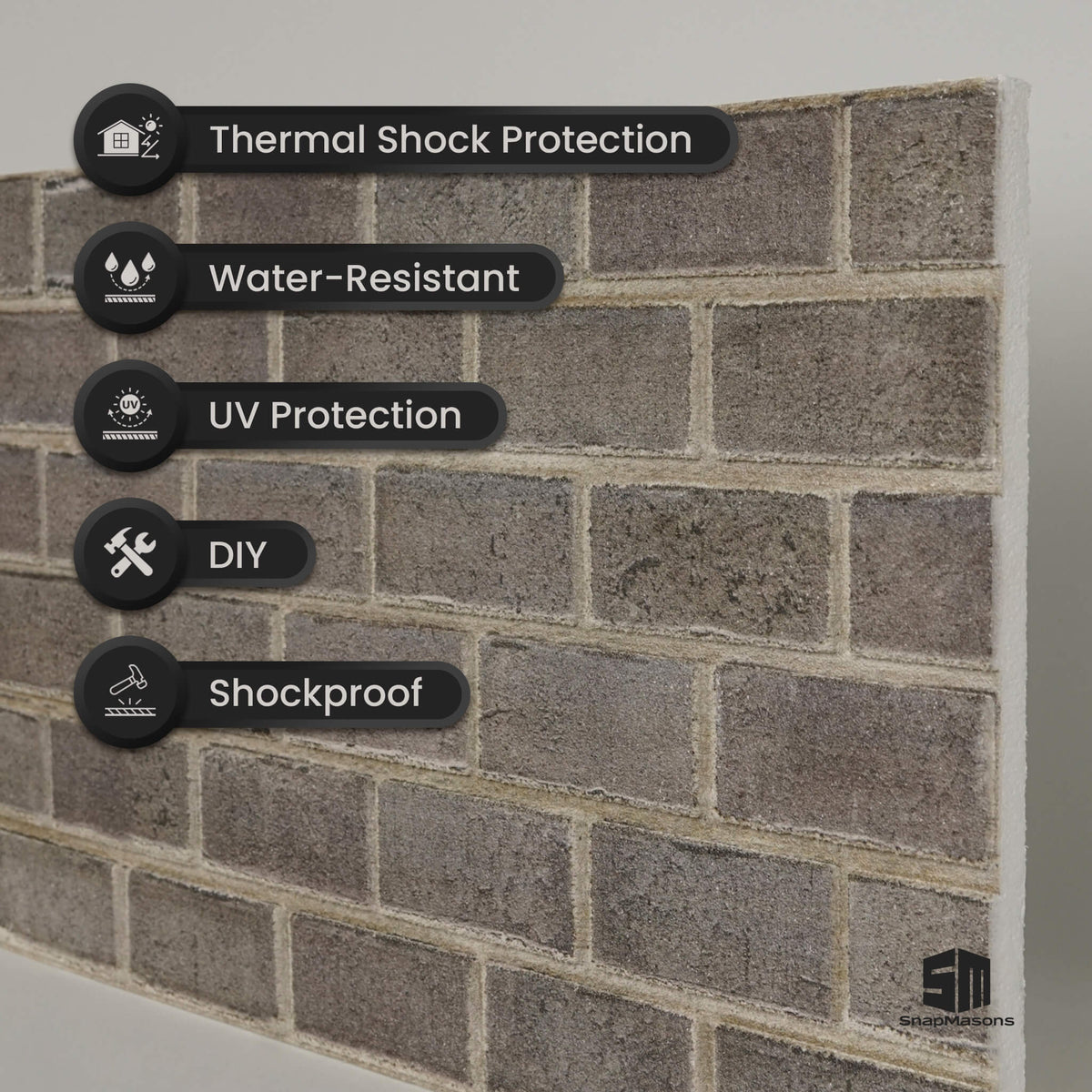 Decorative Silverstone faux brick styrofoam panel for home interiors