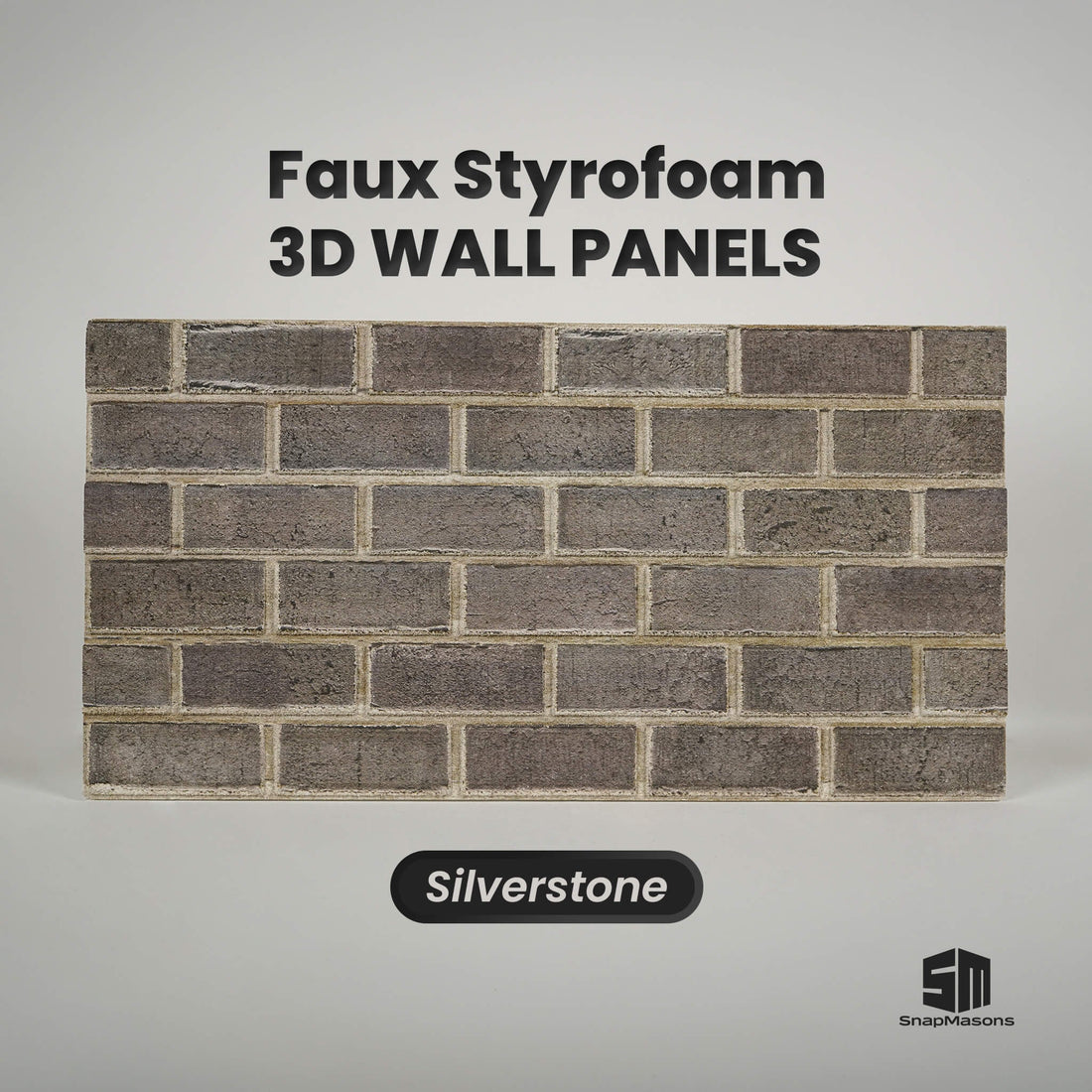 Silverstone 3D faux brick styrofoam wall panel for modern interior decor