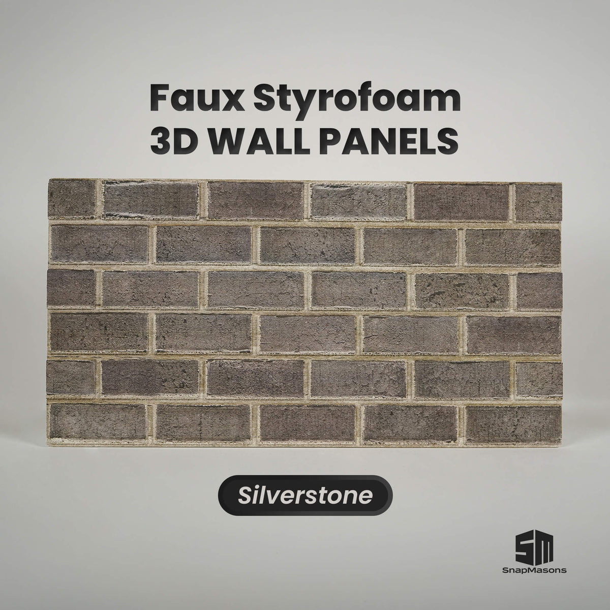 Silverstone 3D faux brick styrofoam wall panel for modern interior decor