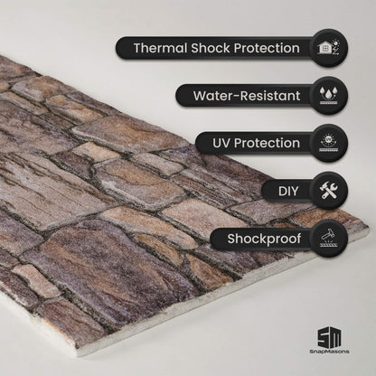 Realistic stone effect styrofoam 3D wall panel for home decor DIY projects