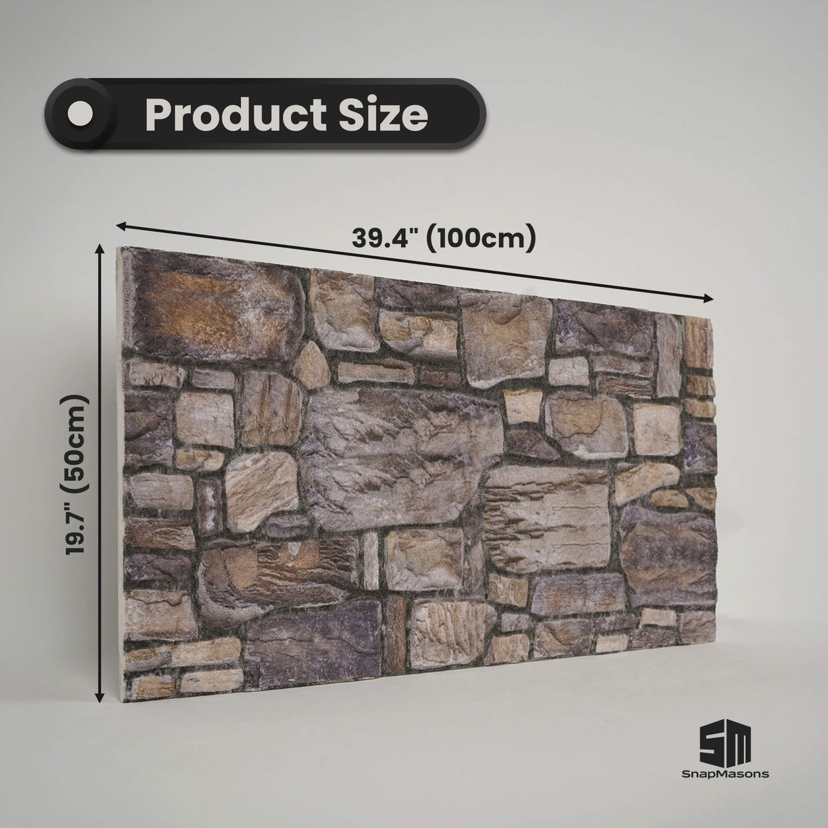 Slate natural stone look styrofoam panel for interior wall renovation