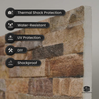 Realistic stone ledge effect styrofoam 3D wall panel for living room